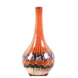 Millefiori Multicolored Blown Art Glass Vase