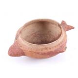 Quapaw Mississippian Fish Effigy Pottery Bowl