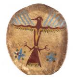 Sioux Polychrome Thunderbird Parfleche War Shield