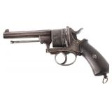 Engraved Pin Fire .44 Caliber D.A. Revolver