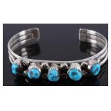 Navajo Sterling Silver Turquoise Bracelet