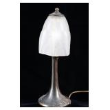 Sarsaparilla Brass Table Lamp w/ Foggy Glass Shade