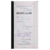 Montana Coyote Bounty Certificate 1908