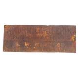 McCormick Deering Livingston Wilsall Sign