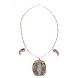 Navajo Turquoise Nugget & Bear Claw Necklace