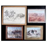 Charles M. Russell Framed Western Print Collection