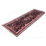 Sarouk Persian Hand Knotted Wool Runner Rug 1930s