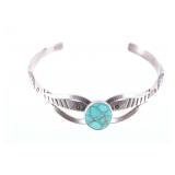 Navajo Sterling Silver Turquoise Bracelet