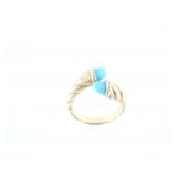 Judith Ripka Gold Sterling Silver Turquoise Ring
