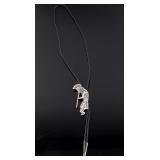 T Singer Navajo Sterling Kokopelli Bolo Tie