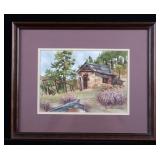 Original "Corbin Cabin" Watercolor By Bud Shafer