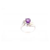 Art Deco Amethyst & Sterling Silver Ring