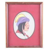 1950 Signed Original Gouache by Gary White Deer