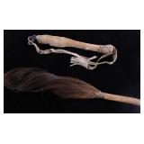 Antelope Leg Horse Quirt & Horse Hair Fly Swatter