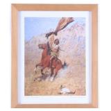 Frederic Remington Framed Skulls Could Speak Print