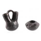 Two Black on Black Pueblo Pottery c1920