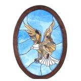 Stained Glass Window Style Bald Eagle Art
