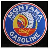 Montana Chief Gasoline Advertising Sign