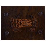 Oak Box Vintage Golden Grain Grinder