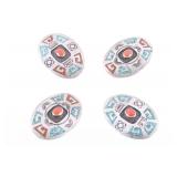 Navajo Sterling Turquoise & Coral Concho Pins