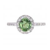 Color Change Alexandrite & Diamond 18K Ring