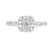 EXCELLENT 1.23ct VS1 G Color Diamond Platinum Ring