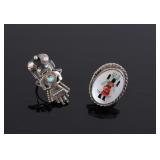 Zuni Native American Indian Kachina Doll Ring Set