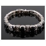 Rare Black Diamond & White Diamond 14K Bracelet