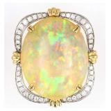 Australian Lightning Ridge 24.46ct Opal 14K Ring