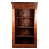 Scandinavian High Relief Carved Solid Wood Shelf