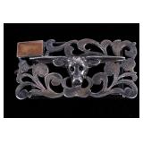 Mexico Silver Long Horn Belt Buckle