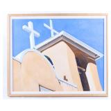 B. Vanlandingham Church at Rancho De Taos Painting
