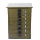 Hamilton MFG Co. Green Printers Cabinet