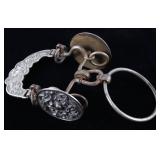 Spanish Ornate Silver Forged Ring Horse Bit 1800