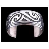 Navajo Tommy Singer Sterling Silver Bracelet Large