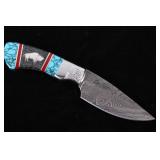 Navajo David Yellowhorse Turquoise Buffalo Knife