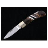 Woolly Mammoth Tusk, Onyx & MOP Knife