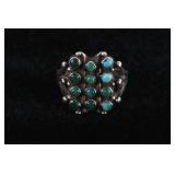 Navajo Old Pawn Petite Point Silver Ring c.1930