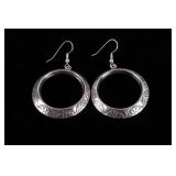 Navajo Sterling Silver Stamped Earrings