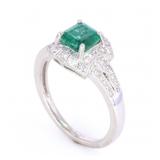 Luxury Designer Emerald & Diamond Platinum Ring