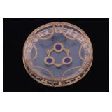 Peter Crisp 22K Lapis & Jade Glass Bowl & Charger