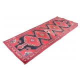 Kazak Persian Hand Knotted Wool Runner Rug 1930