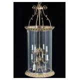 Art Deco Bronze Chandelier Theater Light c. 1920
