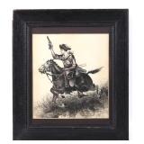 B. M. Bundy Original Framed Pen & Ink C. 1900