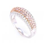 Beautiful Fancy Pink Diamond & White Diamond Ring