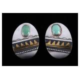 T. Singer Navajo Sterling & Turquoise Earrings