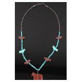Navajo Turquoise & Jasper Horse Effigy Necklace