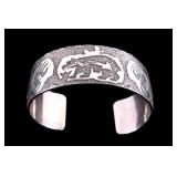 Navajo Raymond Begay Tufa Cast Sterling Bracelet