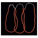 Hudson Bay Red White Heart Trade Bead Necklaces