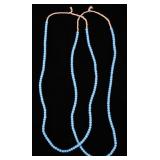 Hudson Bay Blue White Heart Trade Bead Necklaces